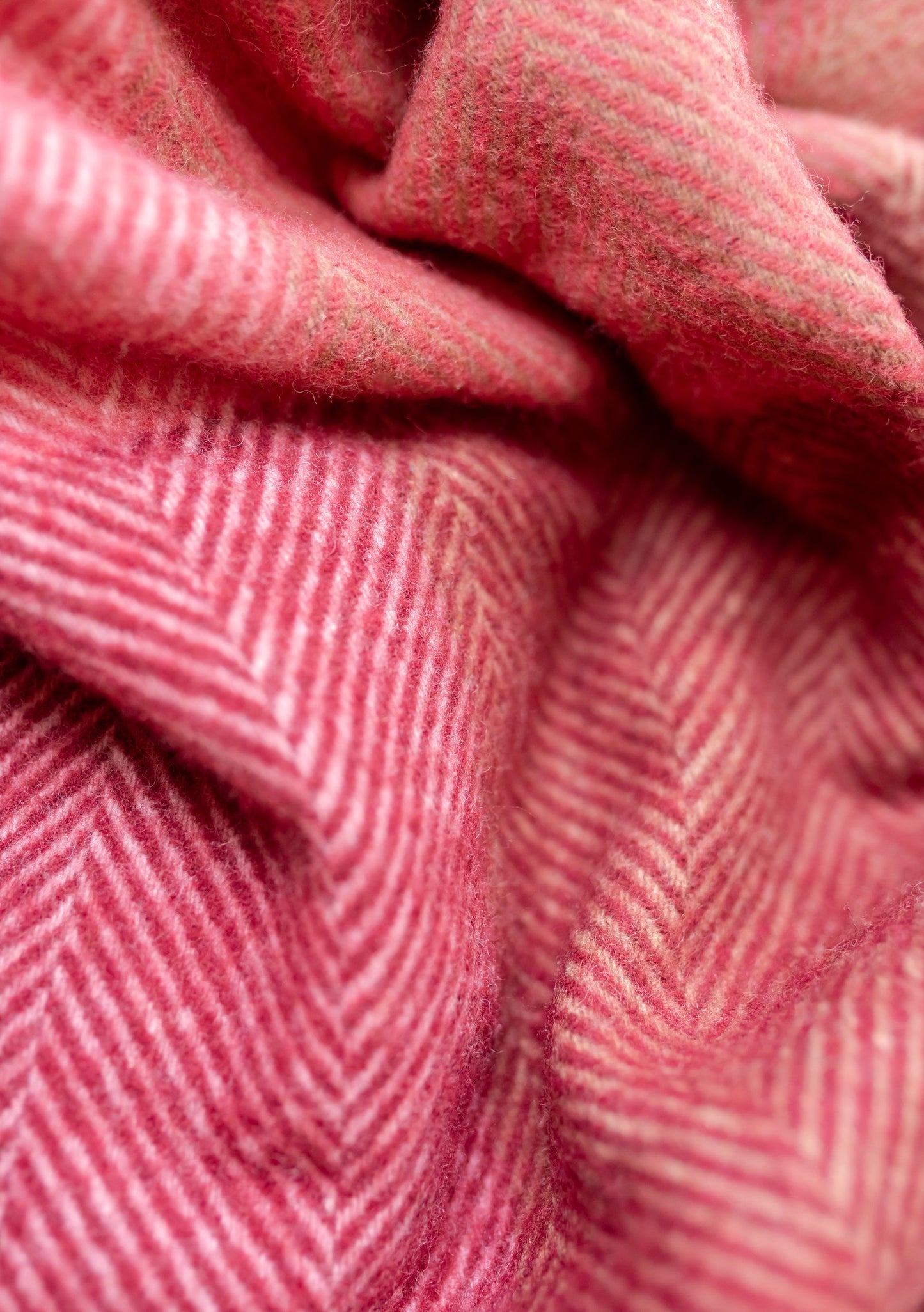 TBCo Cotton Throw in Pink Herringbone Block Check