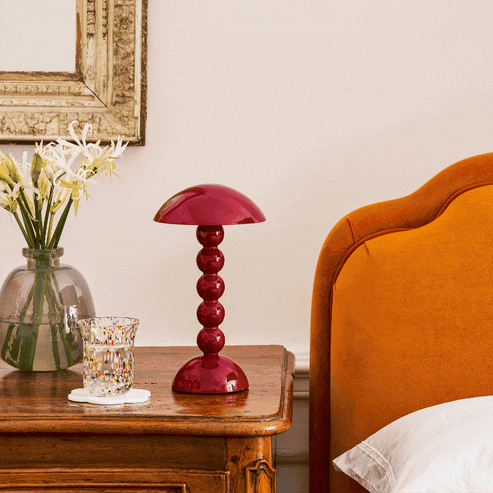 Addison Ross Cherry Lacquer Rechargeable Bobbin LED Lamp