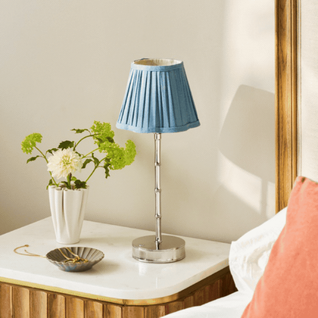 Addison Ross Chambray Scallop Lampshade - 16cm