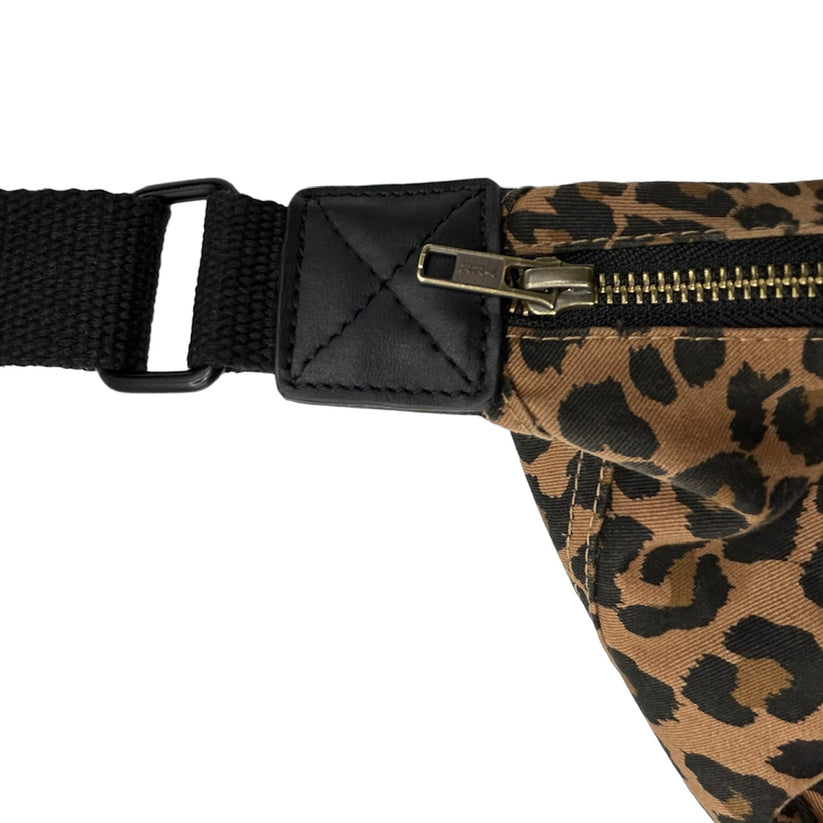 Brixton Large Cross Body Sling Bag -Leopard Print Brown