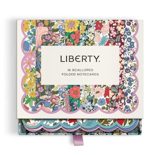 Liberty Premium Notecard set - Box of Liberty notecards with colourful floral design