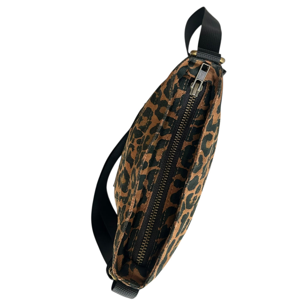 Sixton Lisbon City Bag in Brown Leopard Print