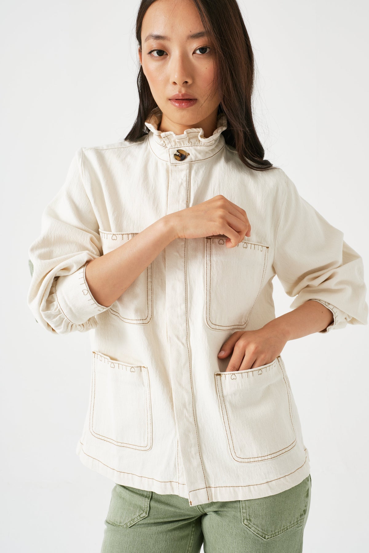 seventy + mochi Dear Pablo Jacket in Ecru