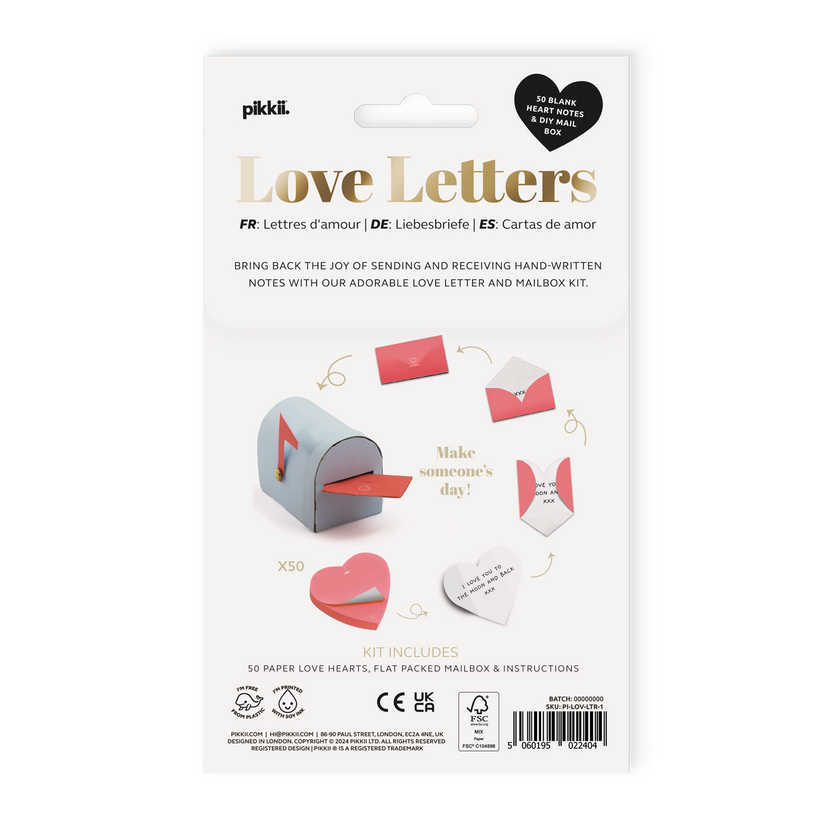 Pikkii Love Letters & Mailbox Set