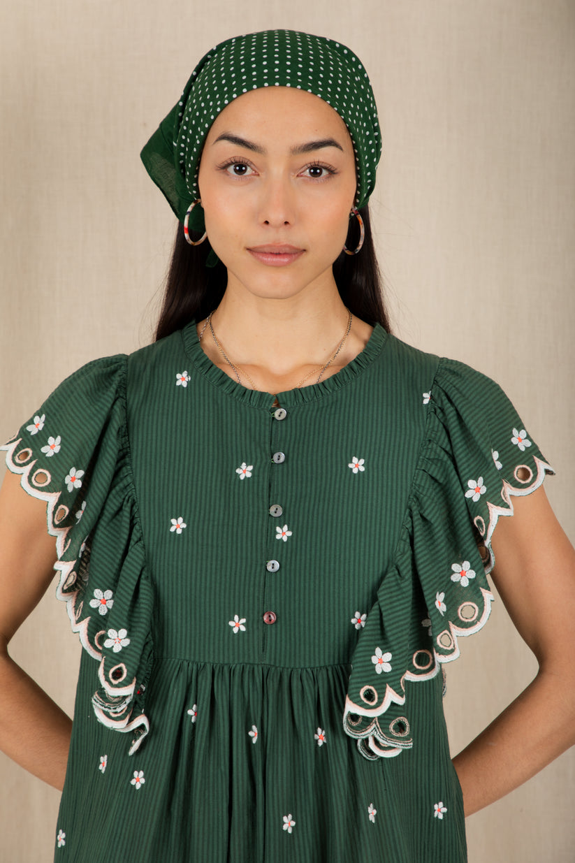 Bonte London Mavis Dress in Field Green