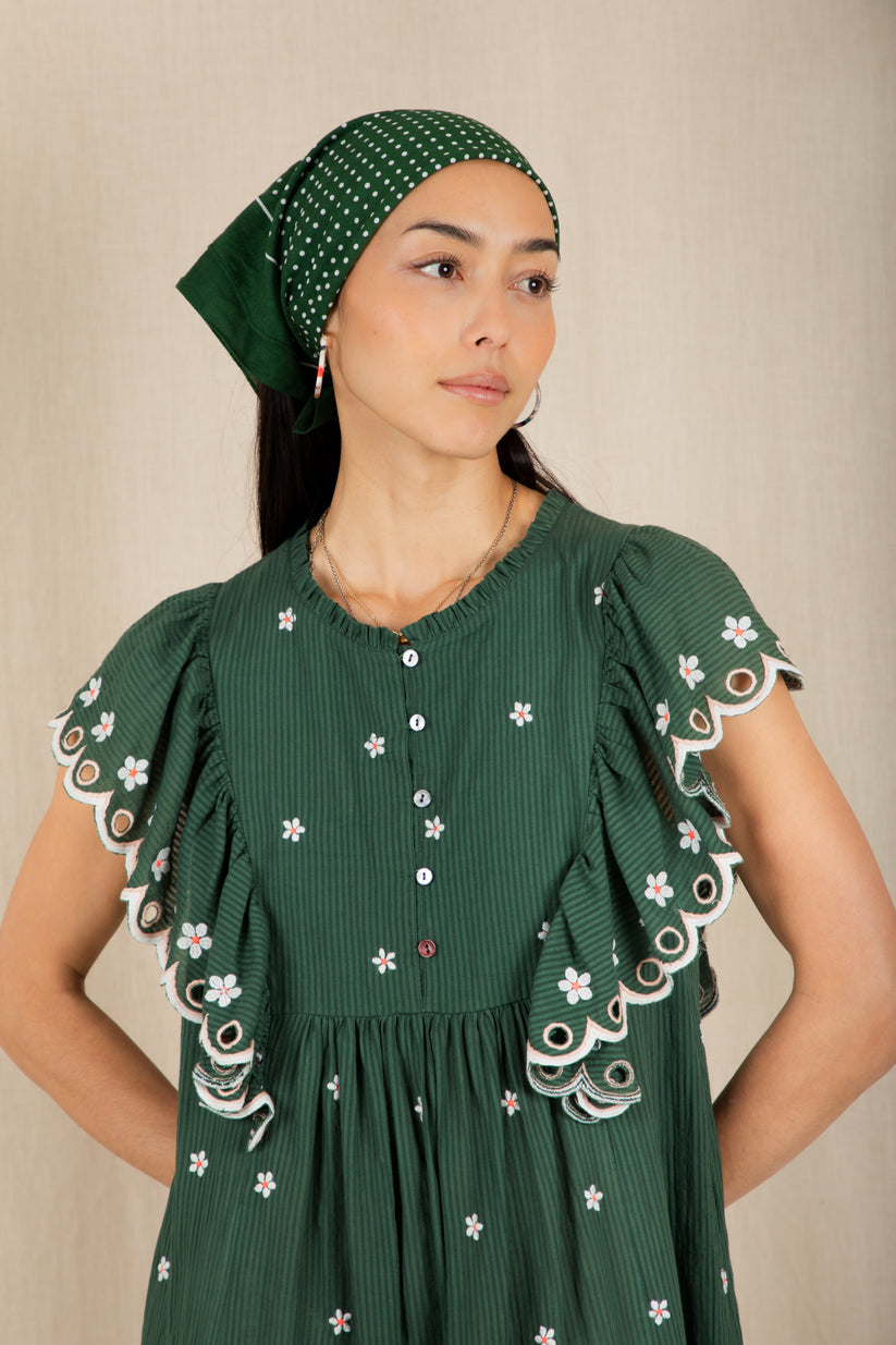 Bonte London Mavis Dress in Field Green