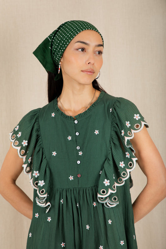 Bonte London Mavis Dress in Field Green