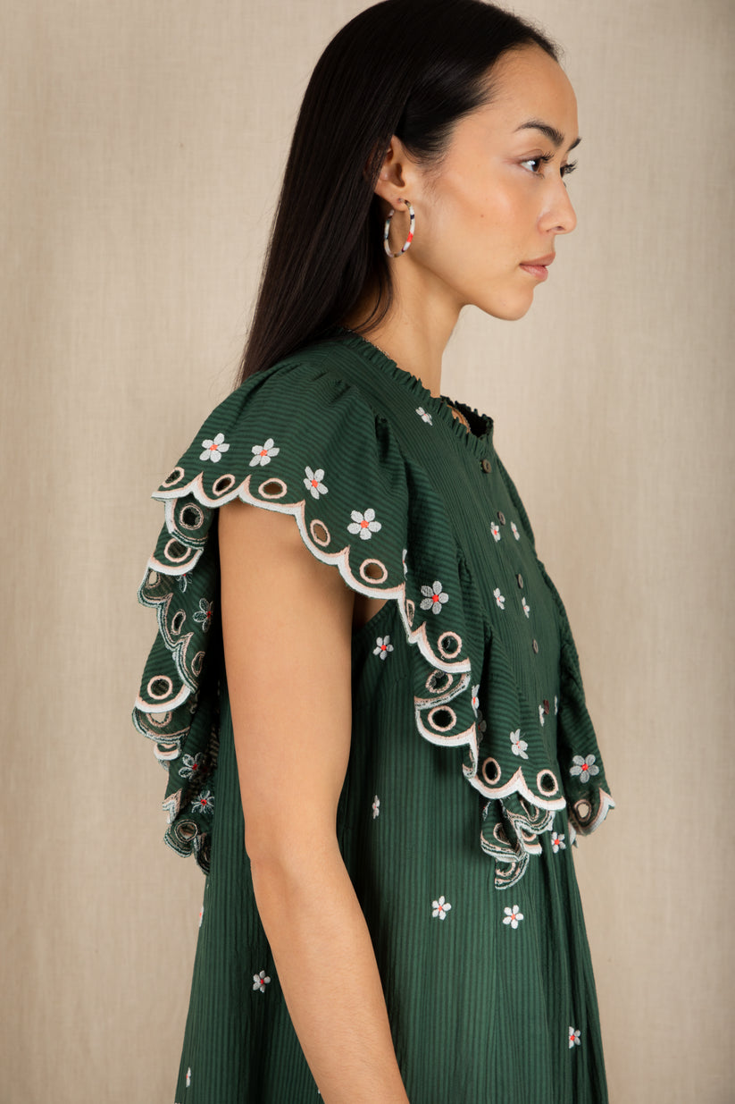 Bonte London Mavis Dress in Field Green