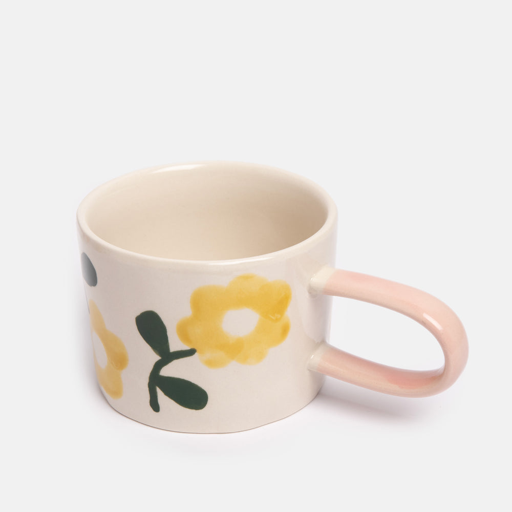 Caroline Gardner Yellow Flowers Ceramic Mug