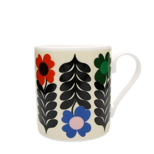 Frances Collett - Medium Ceramic Mug - Flower - Latte 275ml