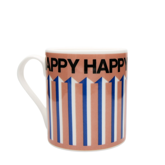 Frances Collett - Medium Ceramic Mug - Happy Pink
