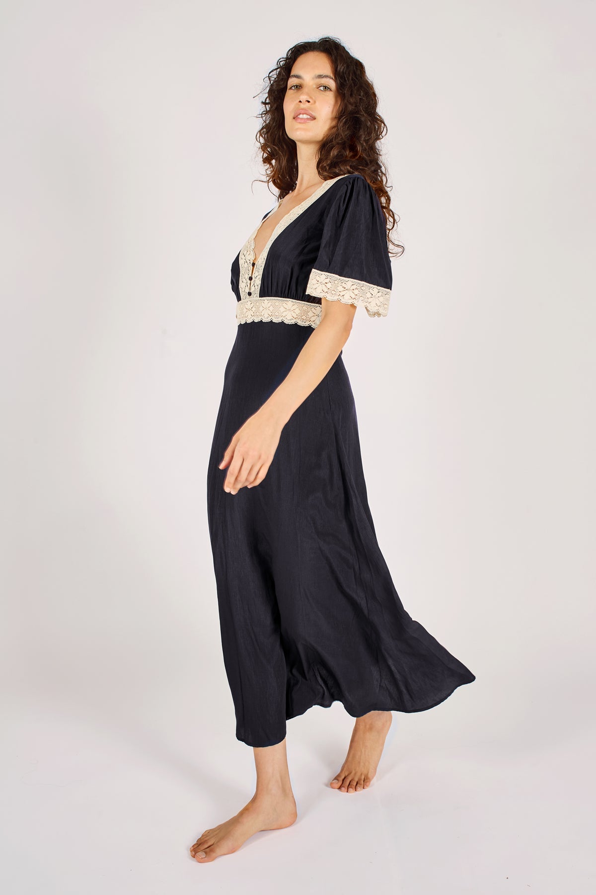 Traffic People Felicity Dress in Navy