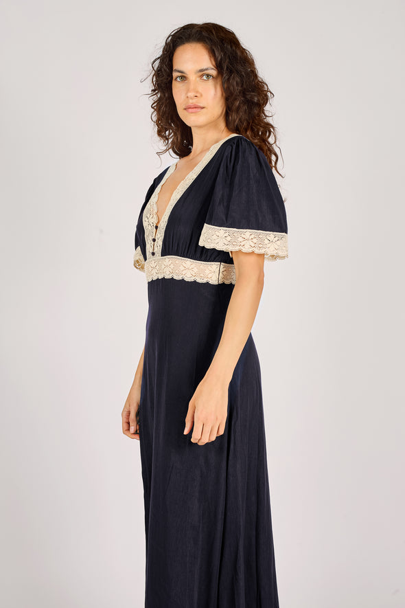 Traffic People Felicity Dress in Navy