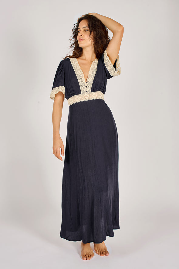 Traffic People Felicity Dress in Navy