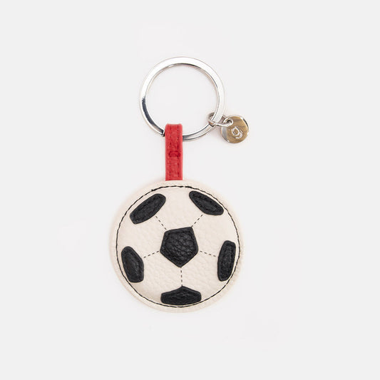 Caroline Gardner White/Black Football Keyring