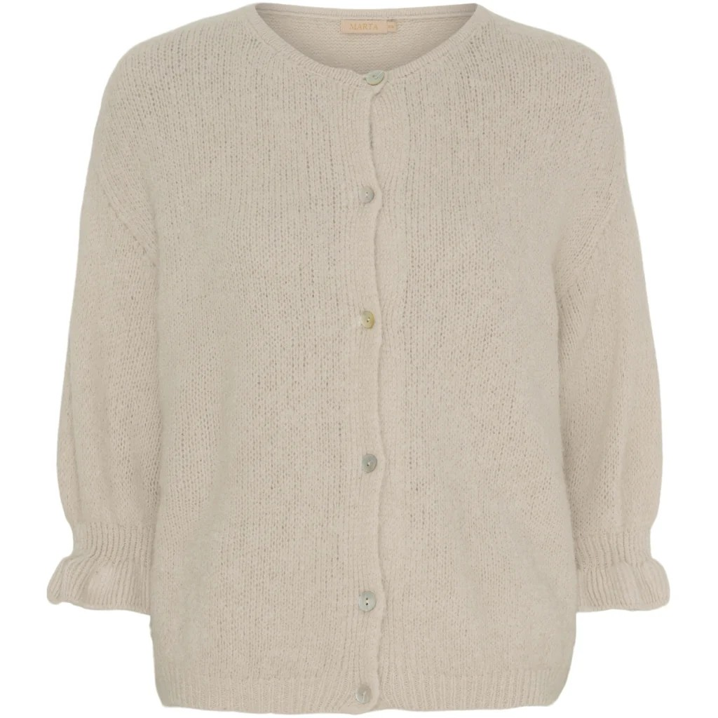 Beige Juliana knitted cardigan on a white background