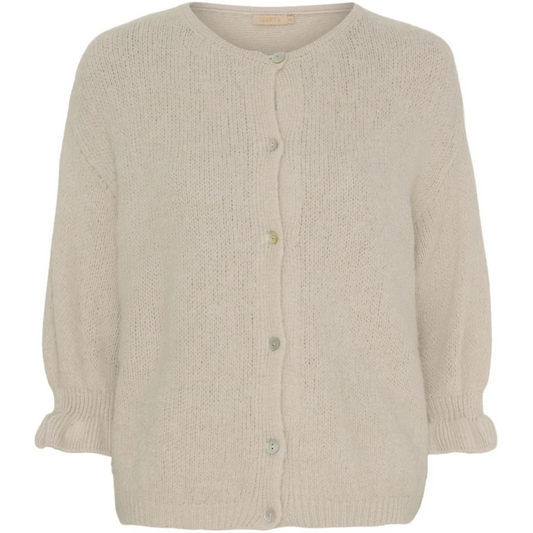 Beige Juliana knitted cardigan on a white background