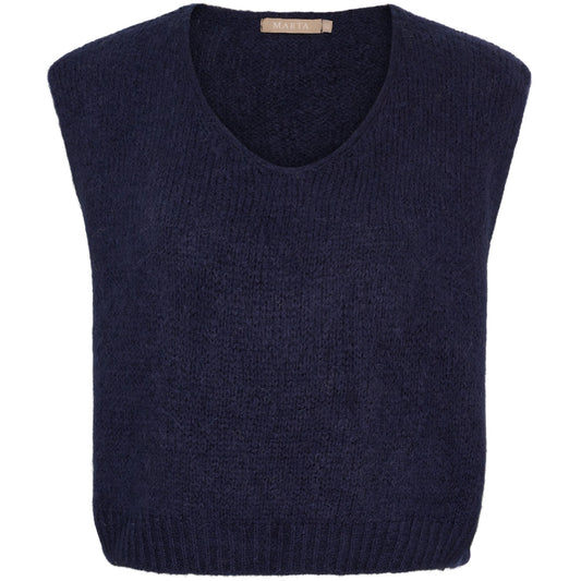 Marta Marlene Vest in Blue Scuro