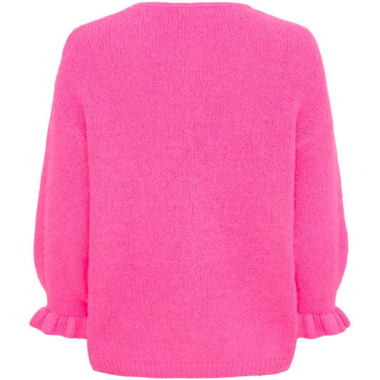 Marta Du Chateau Juliana Cardigan in Fluro Pink