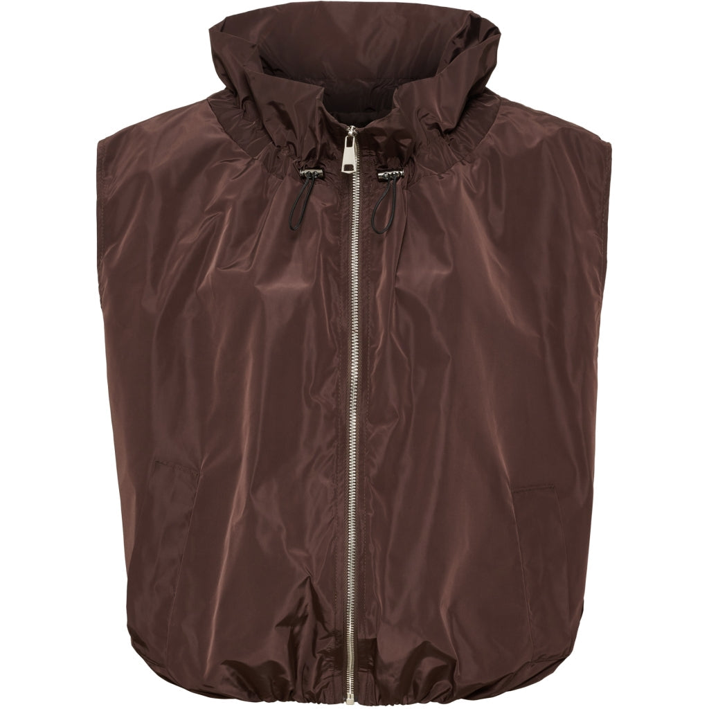 Marta Anthea Ruffled Gilet in Moro