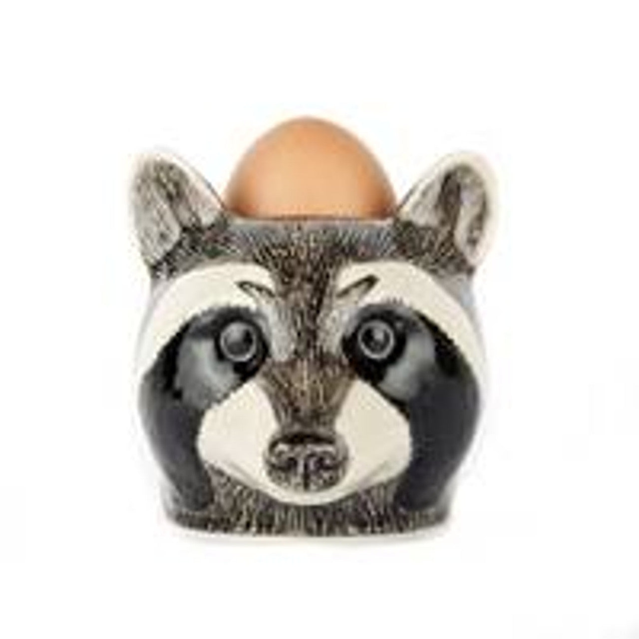 Quail Ceramics Raccoon face egg cup
