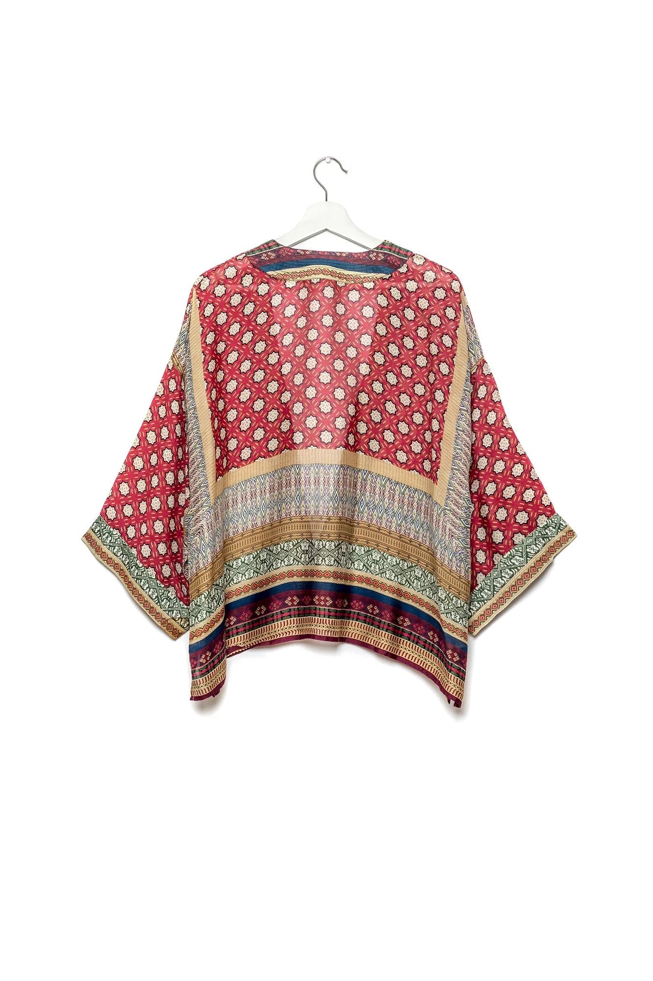 One Hundred Stars Moorish Burgundy Mini Kimono