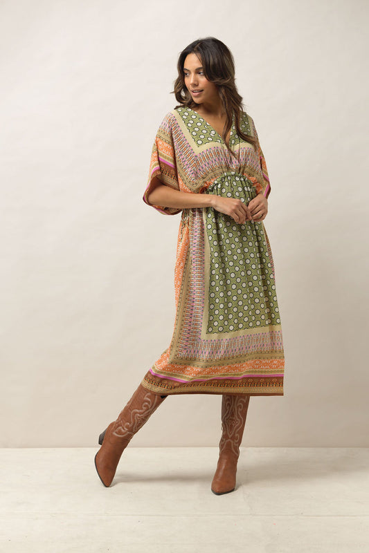 One Hundred Stars Moorish Green String Dress