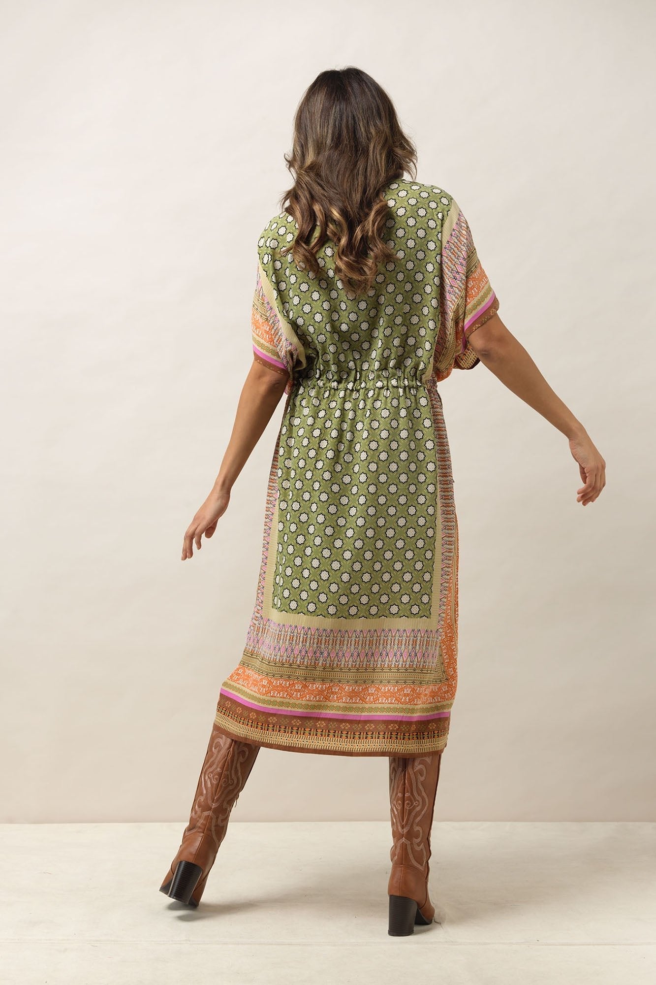 One Hundred Stars Moorish Green String Dress