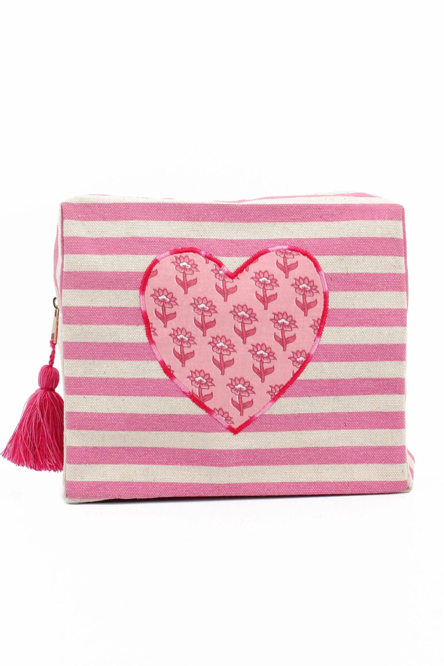 My Doris - PINK STRIPE MEDIUM POUCH
