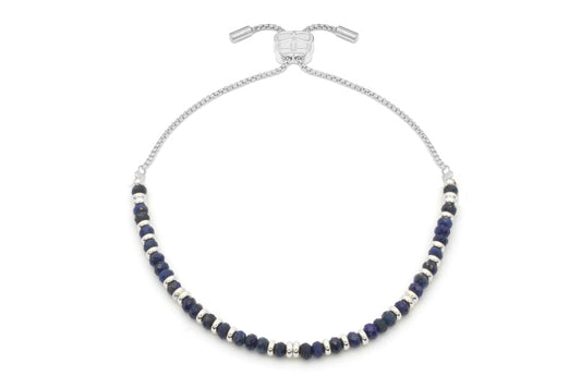 Boho Betty Mystical Lapis Lazuli Silver Bracelet
