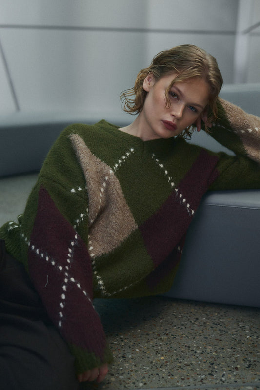 Noella Lai Knit in Avacado Green Mix