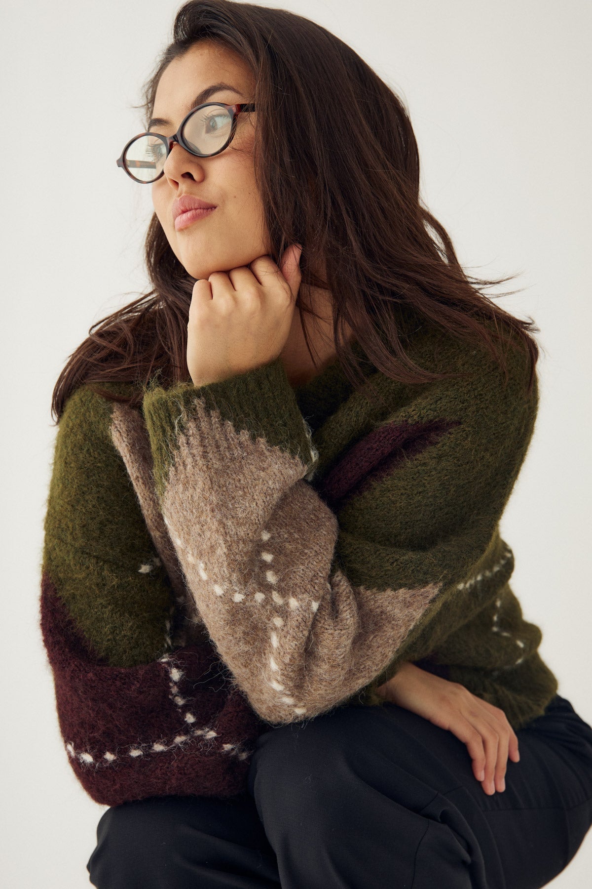 Noella Lai Knit in Avacado Green Mix
