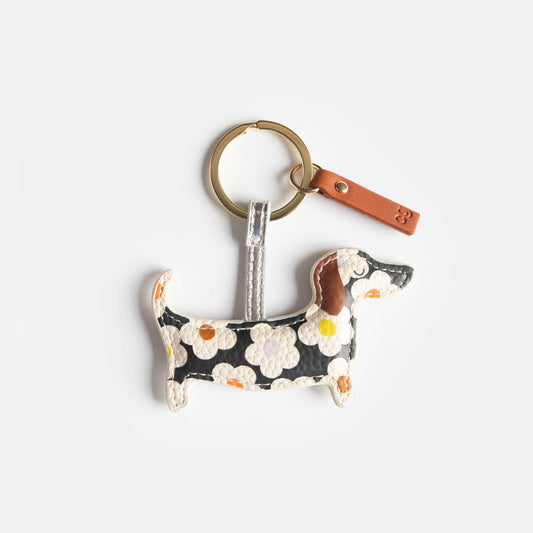 Caroline Gardner Multi Flower Sausage Dog Keyring