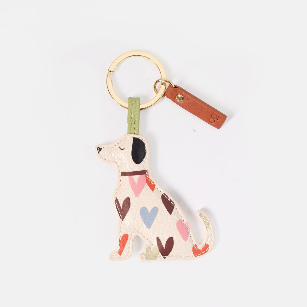 Caroline Gardner Multi Little Hearts Labrador Keyring