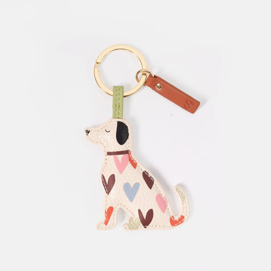 Caroline Gardner Multi Little Hearts Labrador Keyring