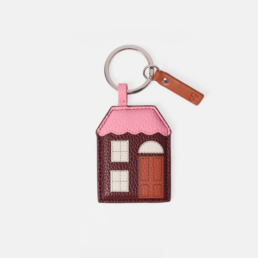 Caroline Gardner Wine & Pink House Keyring