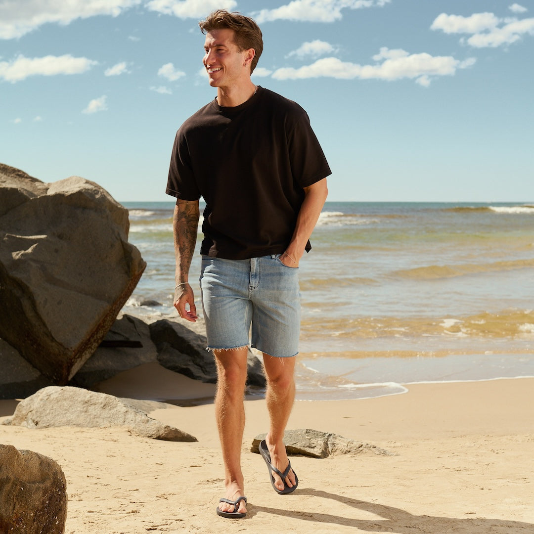 Archies Navy Arch Support Flip Flops - Classic