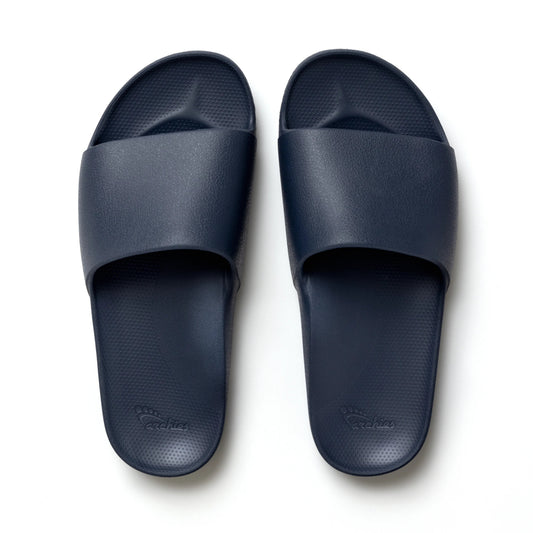 Archies Navy Arch Support Slides - Classic