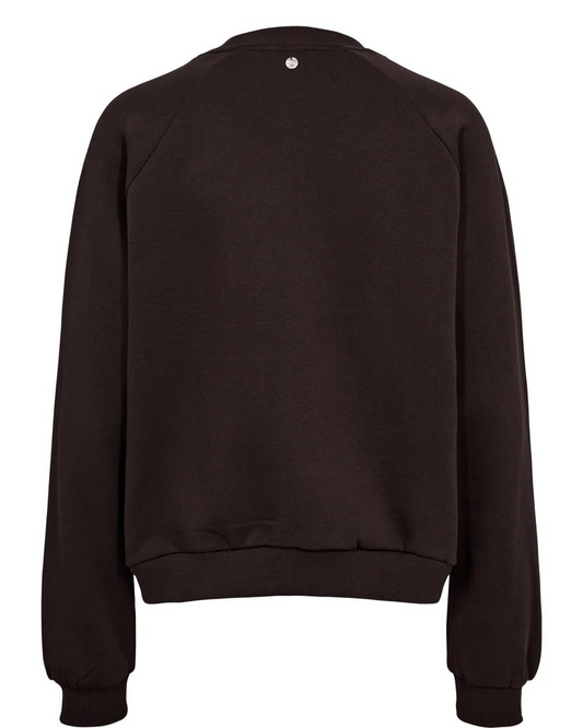 Numph Starlie Sweatshirt in Black Coffee