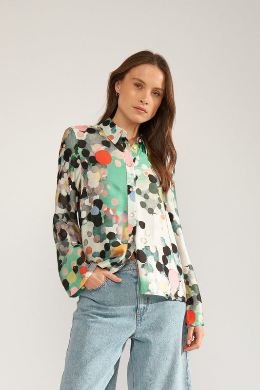 Numph Nori Shirt in Absinthe Green