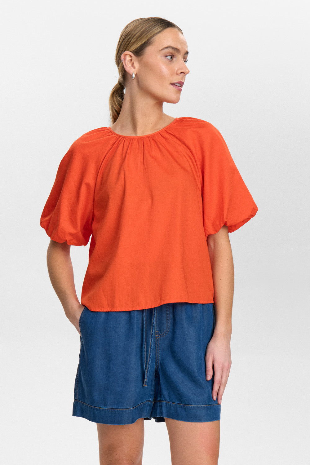 Numph Trine Blouse in Cherry Tomato