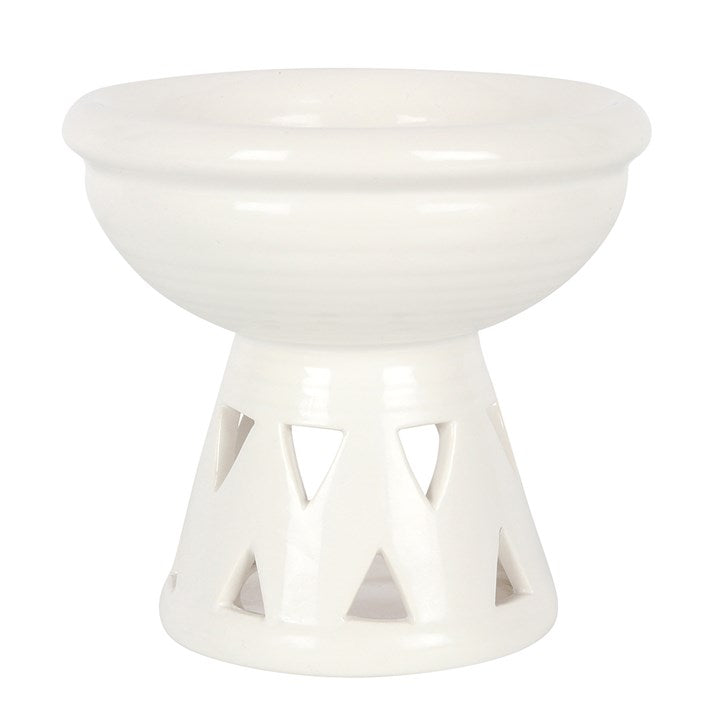 Off White Deep Bowl Ceramic Oil Burner