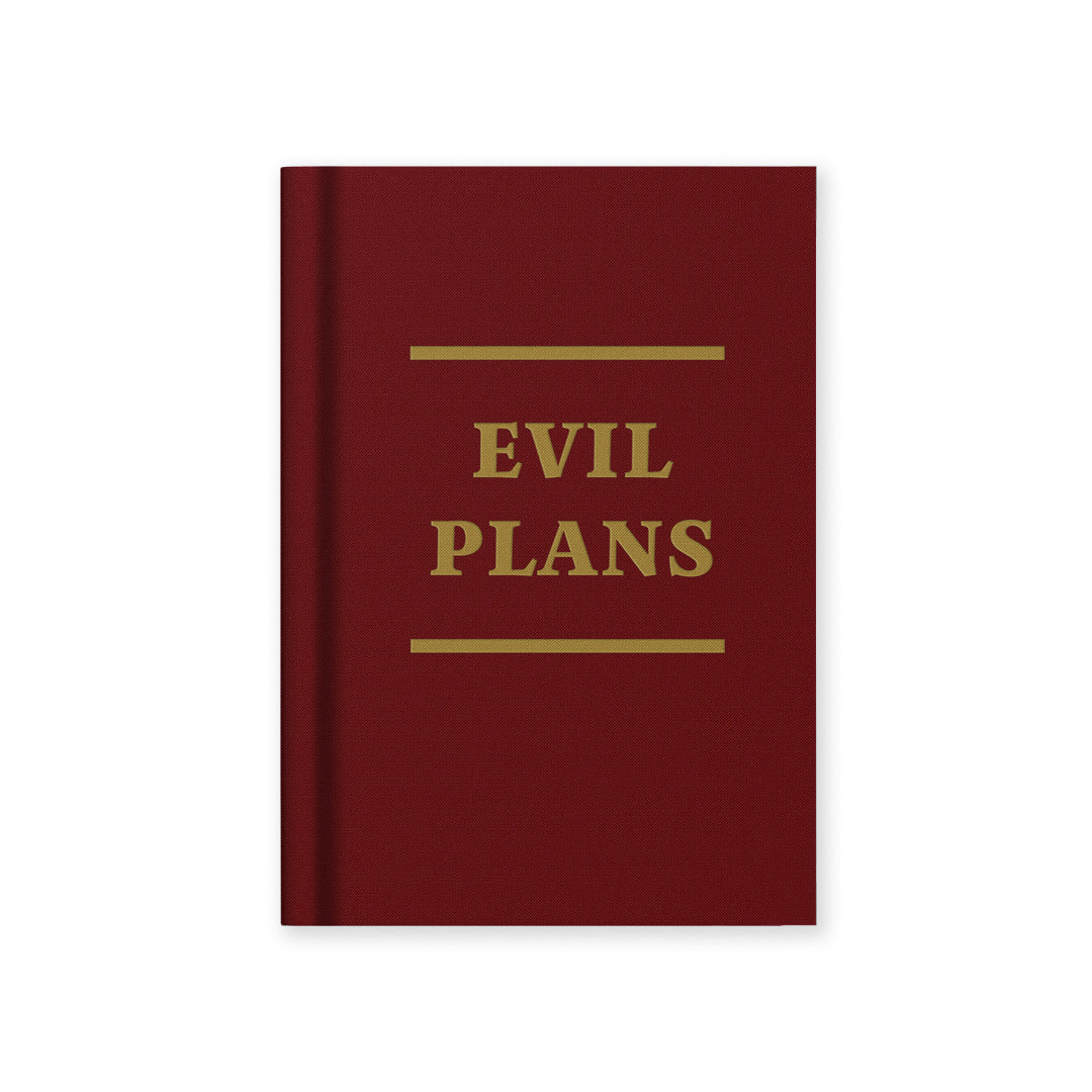 Ohh Deer Evil Plans A7 Fabric Hardback Notebook