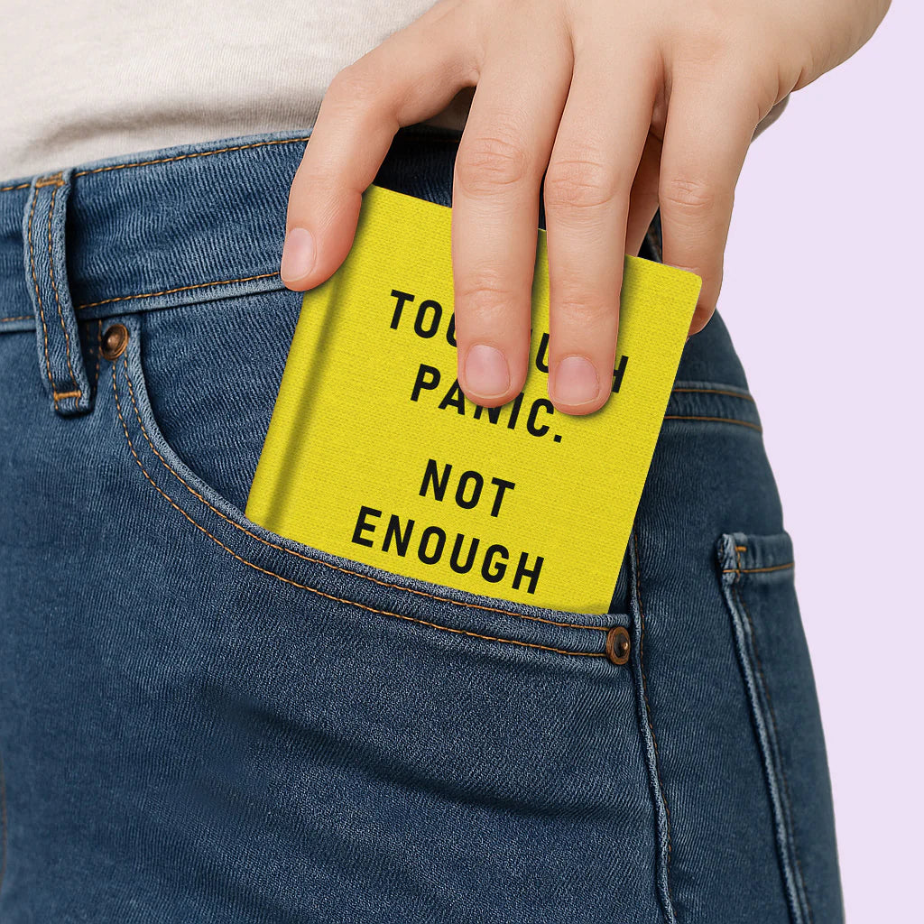 Ohh Deer Too Much Panic, Not Enough Disco A7 Fabric Hardback Notebook