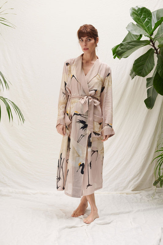 One Hundred Stars Stork Plaster Pink Gown