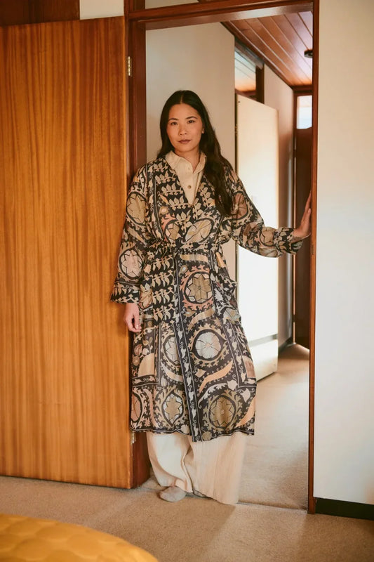 One Hundred Stars Susani Charcoal Gown