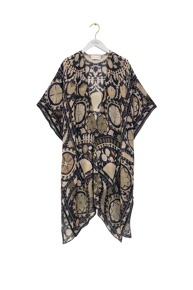 One Hundred Stars Susani Charcoal Wool Throwover