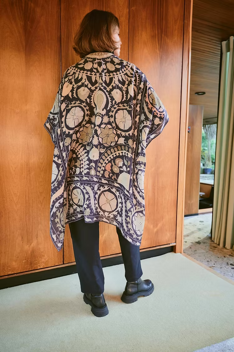 One Hundred Stars Susani Charcoal Wool Throwover