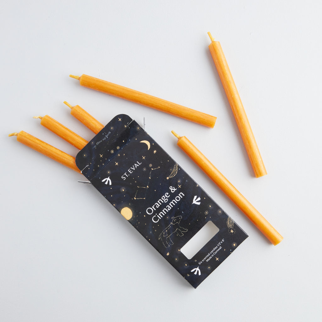 St Eval Orange & Cinnamon, Christmas Mini Fragranced Candles Box of 6