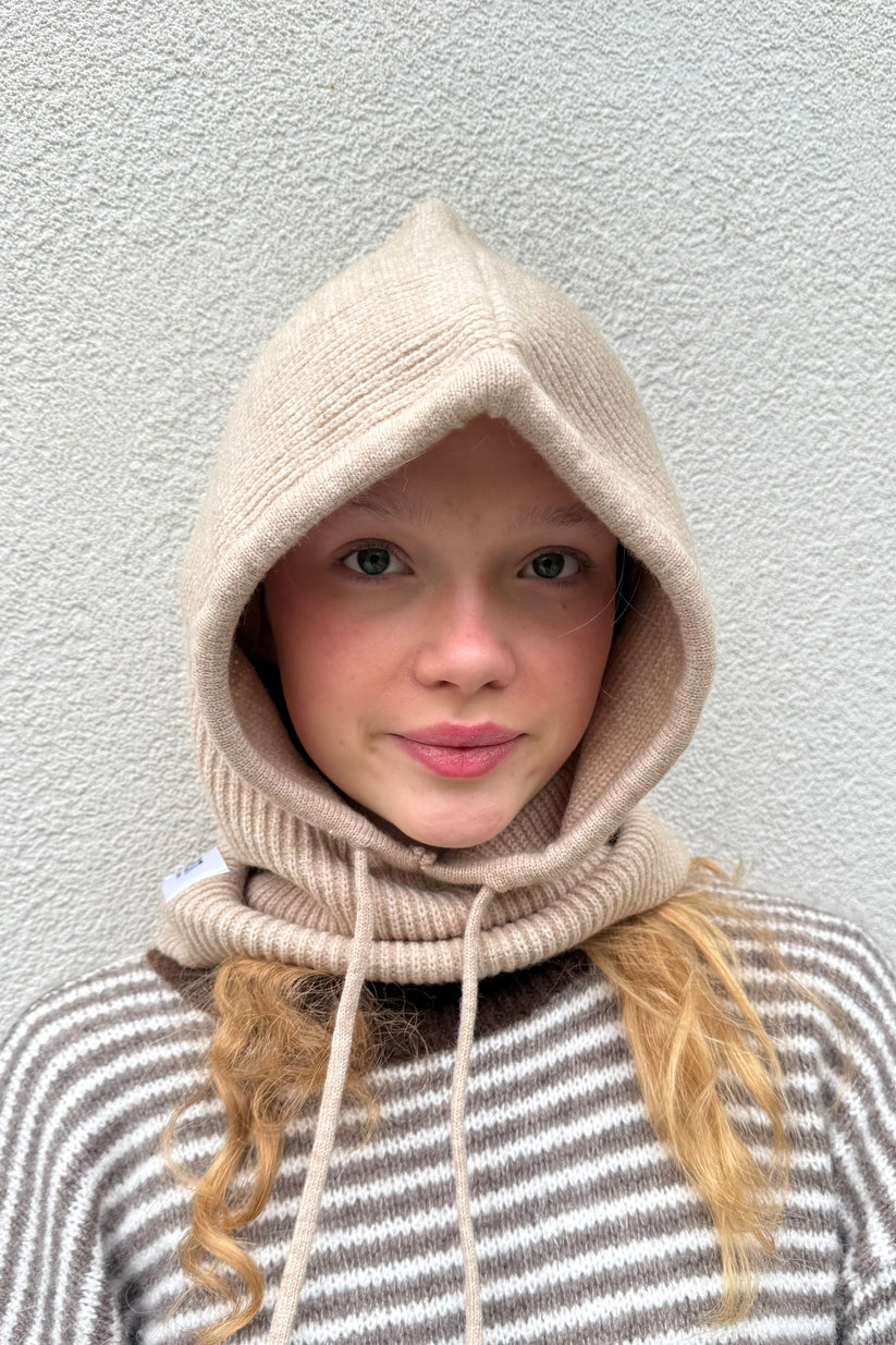 Ost London Martha Mohair Balaclava -Oat